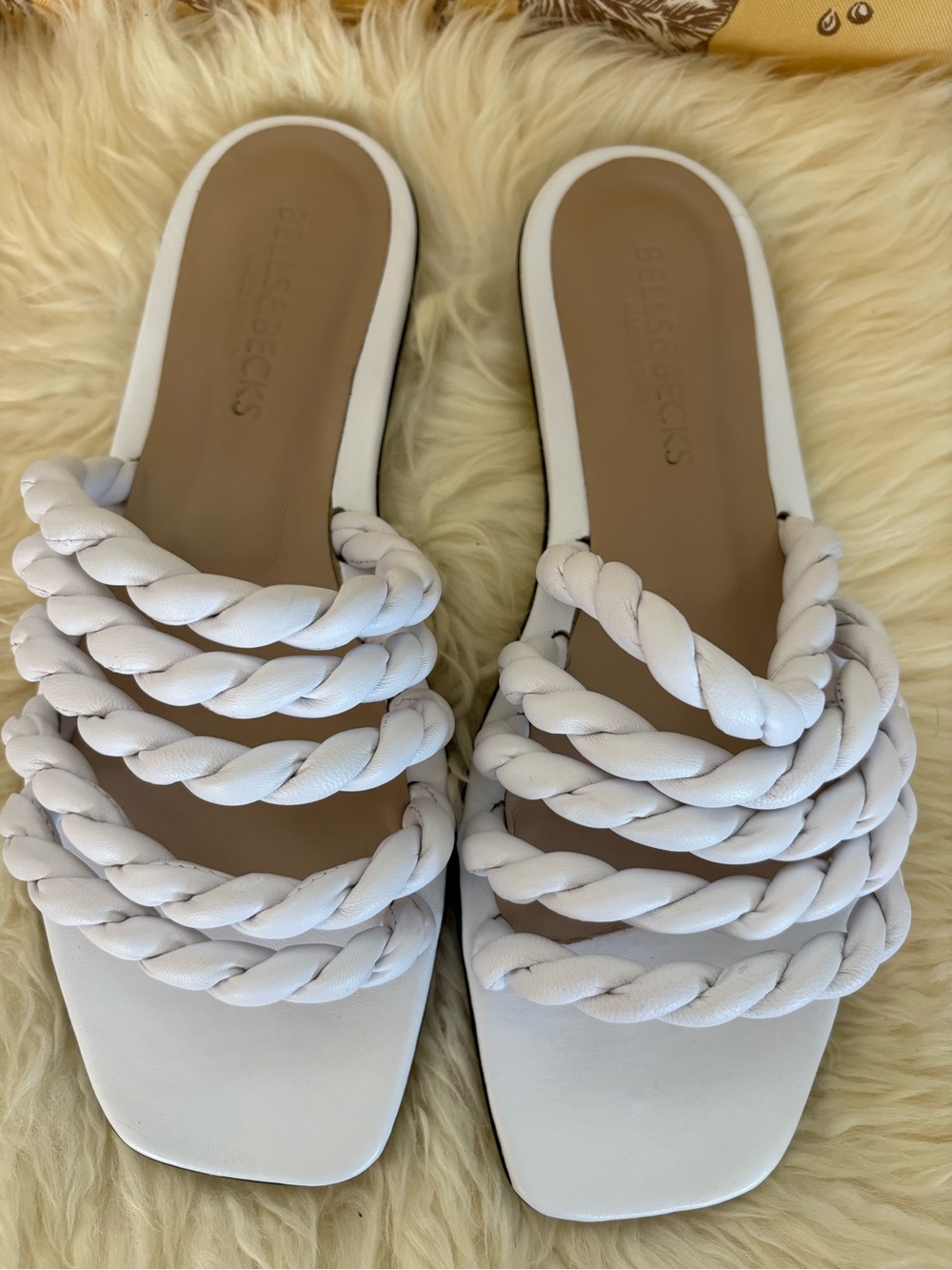 New Bells & Becks White Sandals